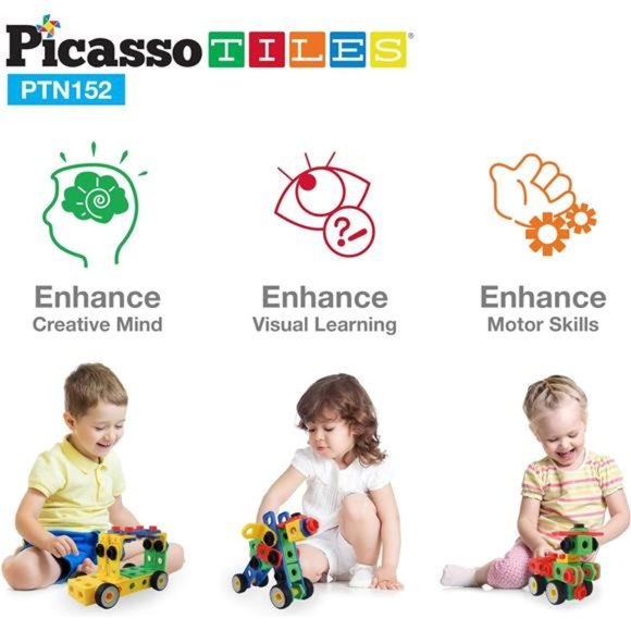 152 Pieces Building Block Set Kid Toy STEM Construction Sensory Toys Gifts - Picture 2 of 6